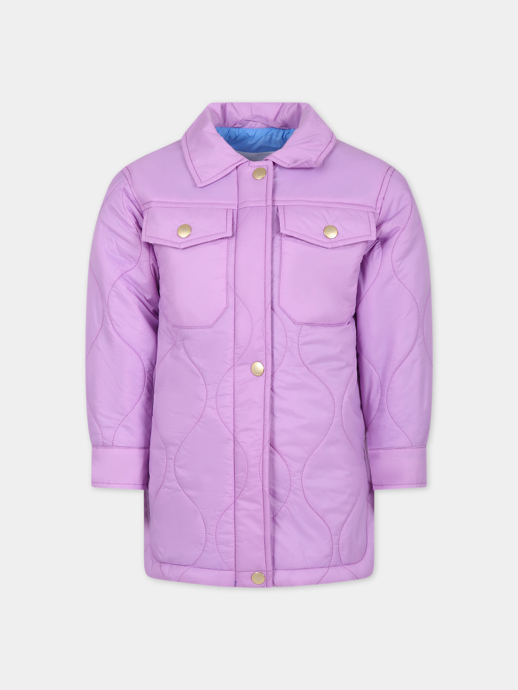 Purple down jacket for girl